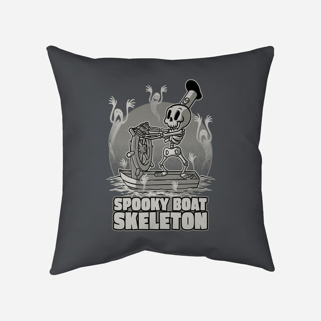Spooky Boat Skeleton-None-Removable Cover w Insert-Throw Pillow-Studio Mootant