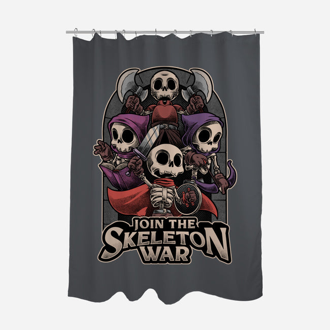 Skeleton War Meme-None-Polyester-Shower Curtain-Studio Mootant