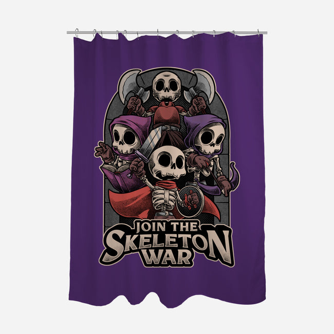 Skeleton War Meme-None-Polyester-Shower Curtain-Studio Mootant