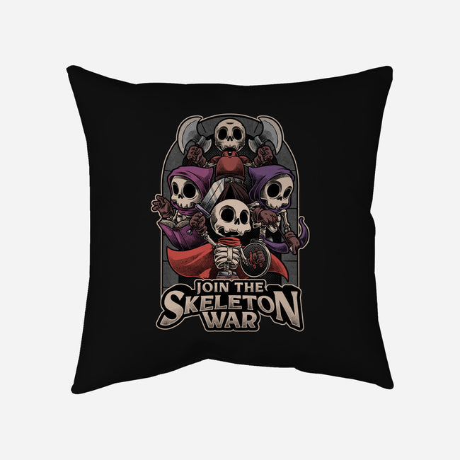 Skeleton War Meme-None-Removable Cover-Throw Pillow-Studio Mootant