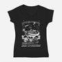 Bubble Bath Cat Witch-Womens-V-Neck-Tee-Studio Mootant