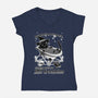 Bubble Bath Cat Witch-Womens-V-Neck-Tee-Studio Mootant