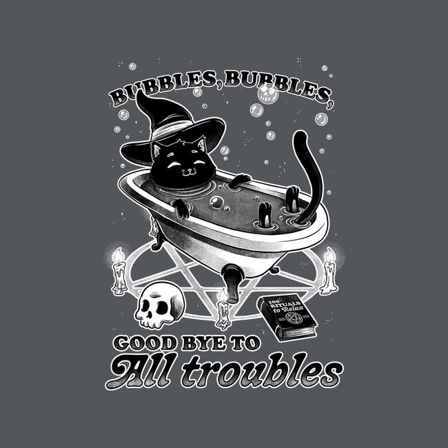 Bubble Bath Cat Witch-Womens-V-Neck-Tee-Studio Mootant