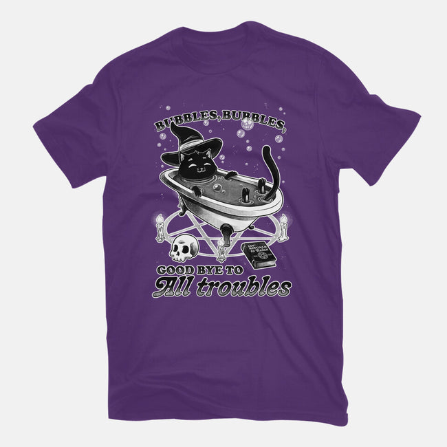 Bubble Bath Cat Witch-Mens-Premium-Tee-Studio Mootant