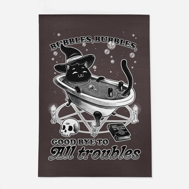 Bubble Bath Cat Witch-None-Outdoor-Rug-Studio Mootant