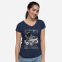 Bubble Bath Cat Witch-Womens-V-Neck-Tee-Studio Mootant