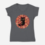 Kitty Candyland-Womens-V-Neck-Tee-erion_designs