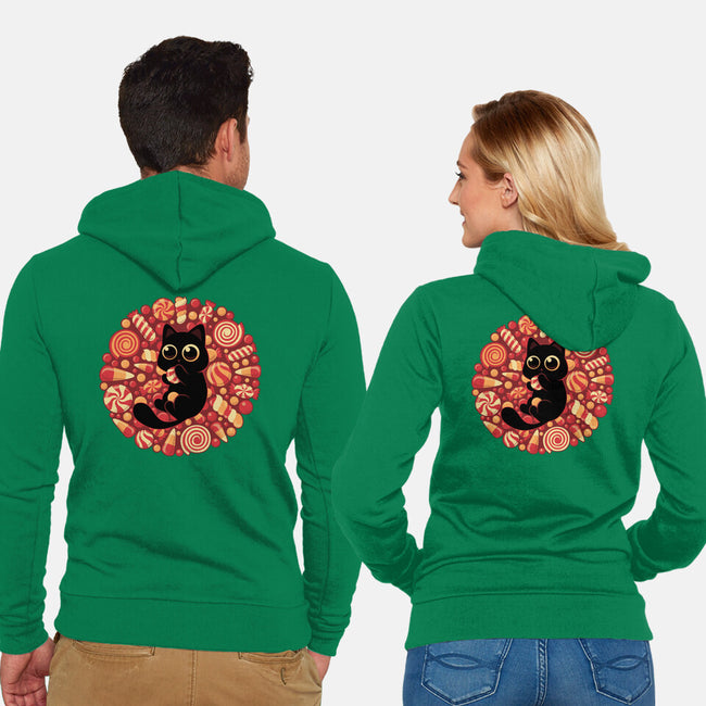 Kitty Candyland-Unisex-Zip-Up-Sweatshirt-erion_designs