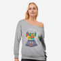Candy Cat Machine-Womens-Off Shoulder-Sweatshirt-erion_designs