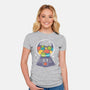 Candy Cat Machine-Womens-Fitted-Tee-erion_designs