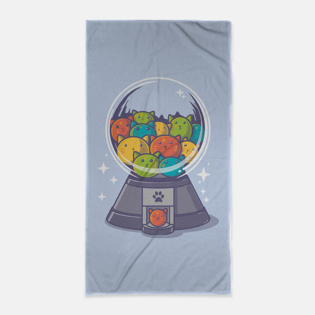 Candy Cat Machine-None-Beach-Towel-erion_designs