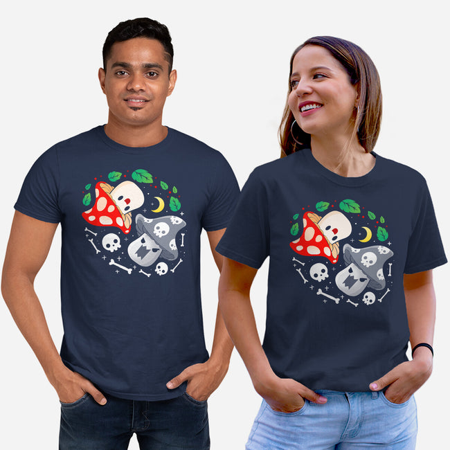 Dead Alive Mushrooms-Unisex-Basic-Tee-Vallina84