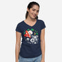 Dead Alive Mushrooms-Womens-V-Neck-Tee-Vallina84