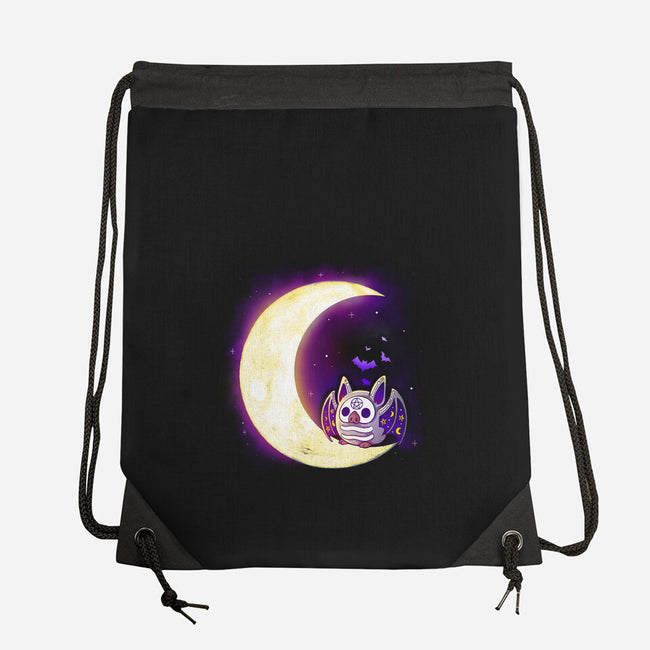 Bat Sweet Moon-None-Drawstring-Bag-Vallina84