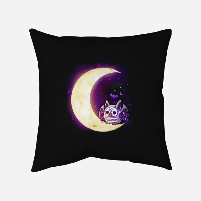 Bat Sweet Moon-None-Removable Cover-Throw Pillow-Vallina84