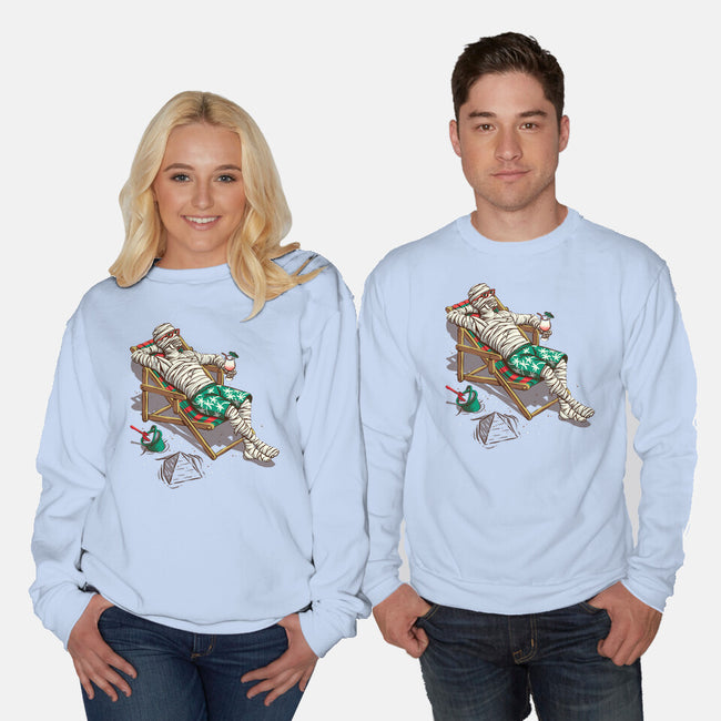 Mummy On Vacation-Unisex-Crew Neck-Sweatshirt-Ramos