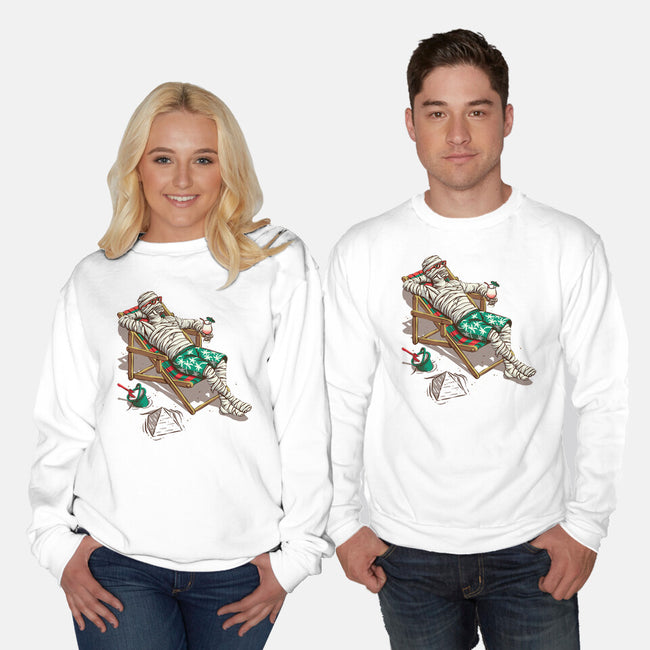 Mummy On Vacation-Unisex-Crew Neck-Sweatshirt-Ramos