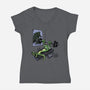 Training For Kaiju-Womens-V-Neck-Tee-zascanauta