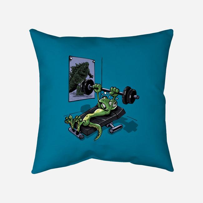 Training For Kaiju-None-Removable Cover w Insert-Throw Pillow-zascanauta