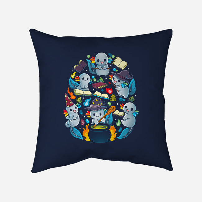 Magic Axolotls-None-Removable Cover-Throw Pillow-Vallina84