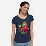 Why You Little Turtle Don-Womens-V-Neck-Tee-yellovvjumpsuit