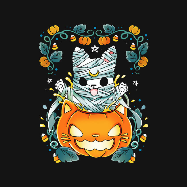 Mummy Pumpkin Cat-None-Drawstring-Bag-Vallina84