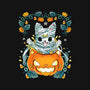 Mummy Pumpkin Cat-None-Memory Foam-Bath Mat-Vallina84