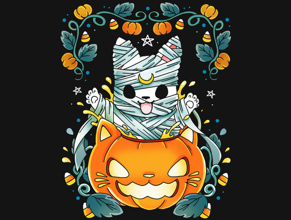 Mummy Pumpkin Cat