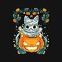 Mummy Pumpkin Cat-Womens-Basic-Tee-Vallina84