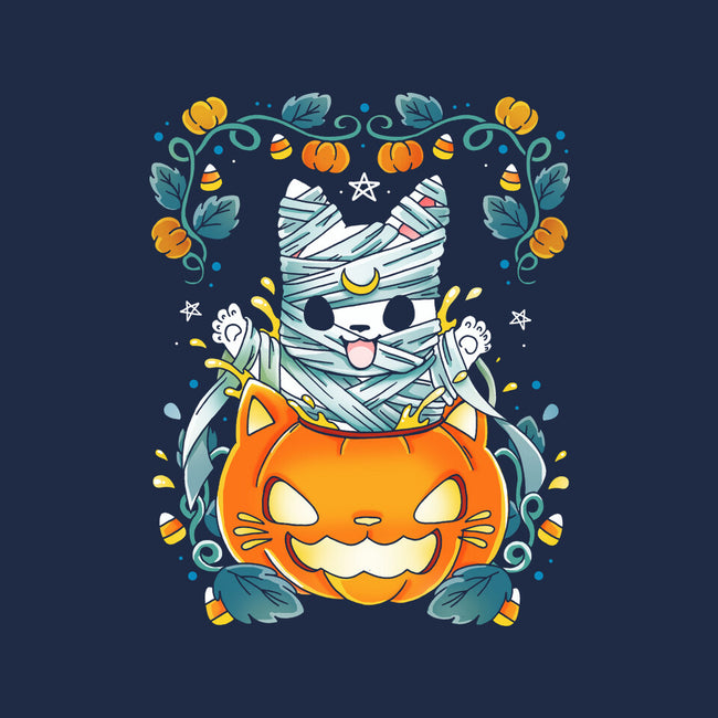 Mummy Pumpkin Cat-None-Polyester-Shower Curtain-Vallina84