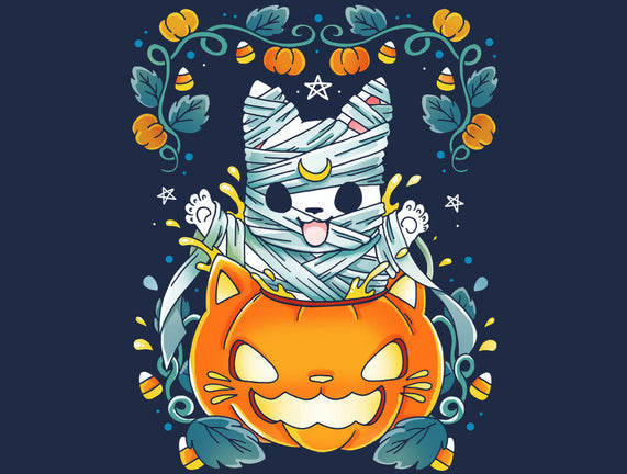 Mummy Pumpkin Cat