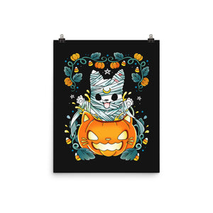 Mummy Pumpkin Cat