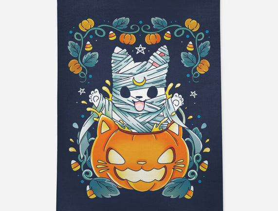 Mummy Pumpkin Cat