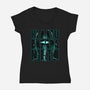 UFO Password-Womens-V-Neck-Tee-Tronyx79