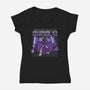 Let's Get Ready To Rumble-Womens-V-Neck-Tee-Boggs Nicolas