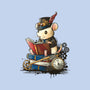 Steampunk Mouse Reader-Womens-Fitted-Tee-NemiMakeit