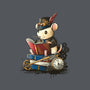 Steampunk Mouse Reader-Womens-Basic-Tee-NemiMakeit