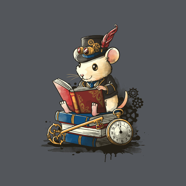 Steampunk Mouse Reader-None-Basic Tote-Bag-NemiMakeit