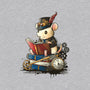 Steampunk Mouse Reader-Womens-Basic-Tee-NemiMakeit