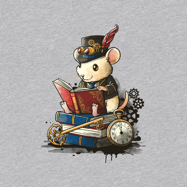 Steampunk Mouse Reader-Womens-Off Shoulder-Sweatshirt-NemiMakeit