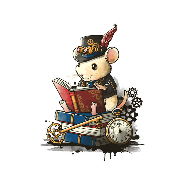 Steampunk Mouse Reader-Mens-Basic-Tee-NemiMakeit