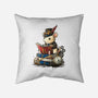 Steampunk Mouse Reader-None-Non-Removable Cover w Insert-Throw Pillow-NemiMakeit