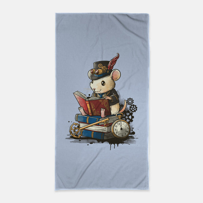 Steampunk Mouse Reader-None-Beach-Towel-NemiMakeit
