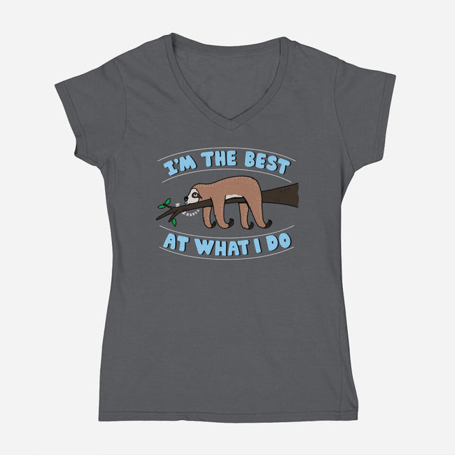 Best At What I Do-Womens-V-Neck-Tee-Boggs Nicolas