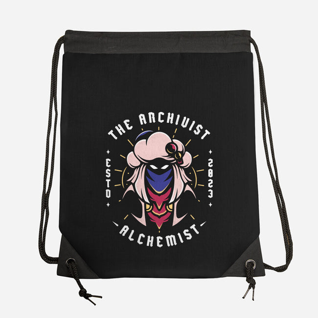 The Archivist Alchemist-None-Drawstring-Bag-Alundrart