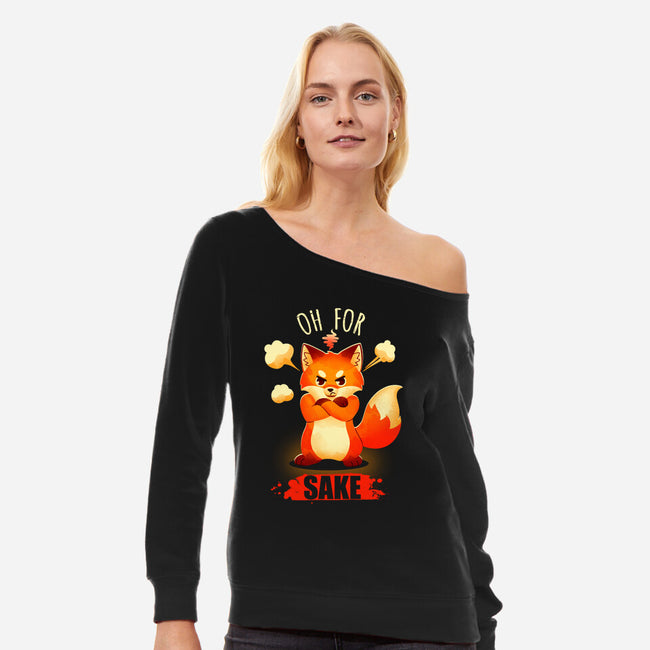 Oh For Fox Sake-Womens-Off Shoulder-Sweatshirt-Digital Magician