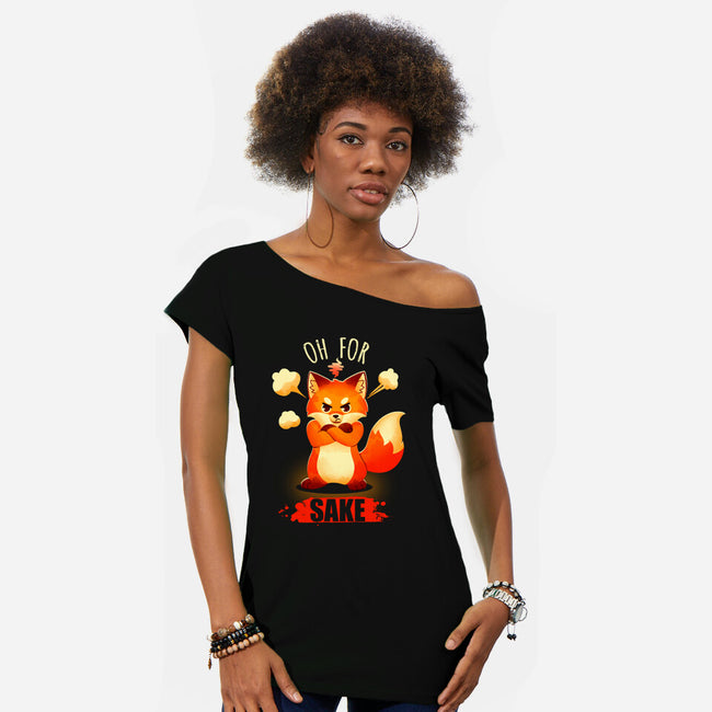 Oh For Fox Sake-Womens-Off Shoulder-Tee-Digital Magician