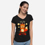 Oh For Fox Sake-Womens-V-Neck-Tee-Digital Magician