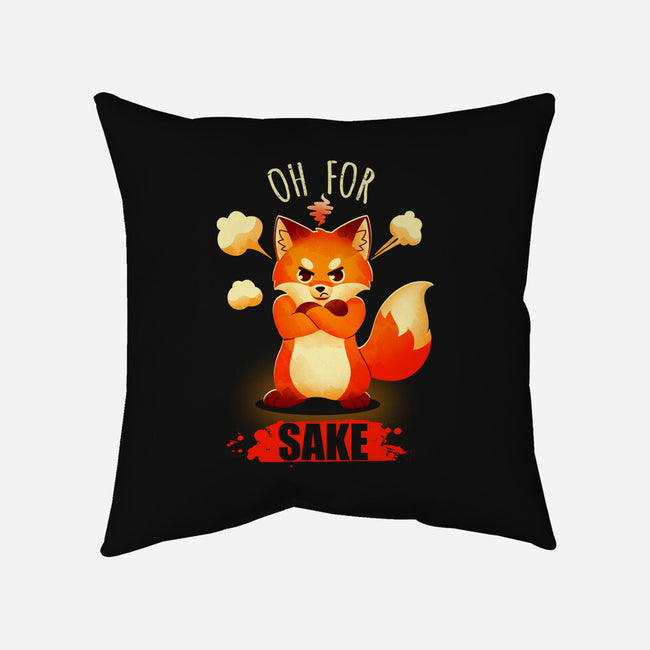 Oh For Fox Sake-None-Removable Cover-Throw Pillow-Digital Magician