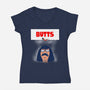 Butt Shark-Womens-V-Neck-Tee-Boggs Nicolas